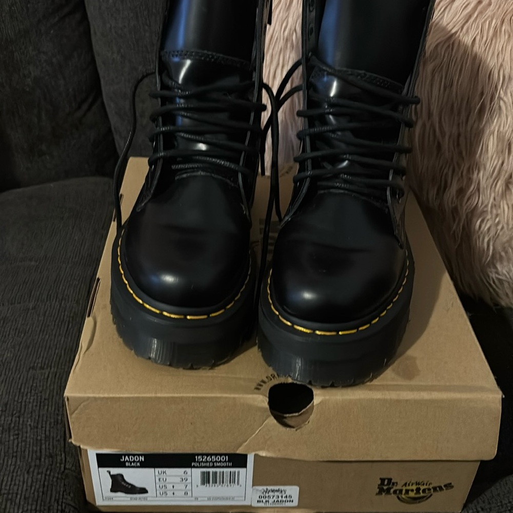 Black Dr. Martens platforms